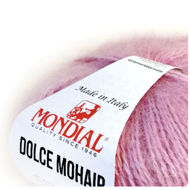 Mondial - Dolce Kid Mohair Farve 409 Candyfloss