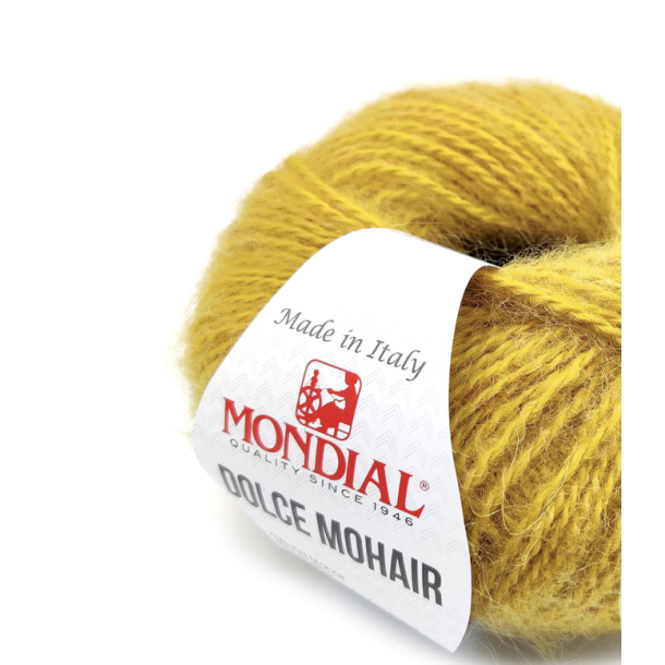 Mondial - Dolce Kid Mohair Fv. 584 Sennep