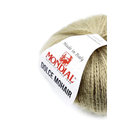 Mondial - Dolce Kid Mohair Farve 585 Lys Oliven