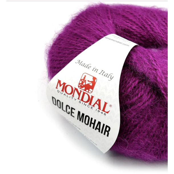 Mondial - Dolce Kid Mohair Farve 587 Cyklamen