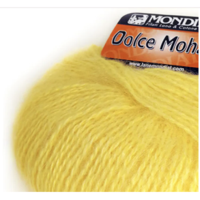 Mondial - Dolce Kid Mohair Farve 608 Solgul