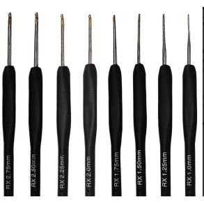 H�klen�les�t 8 stk Str. 1,00-2,75 mm. Sort