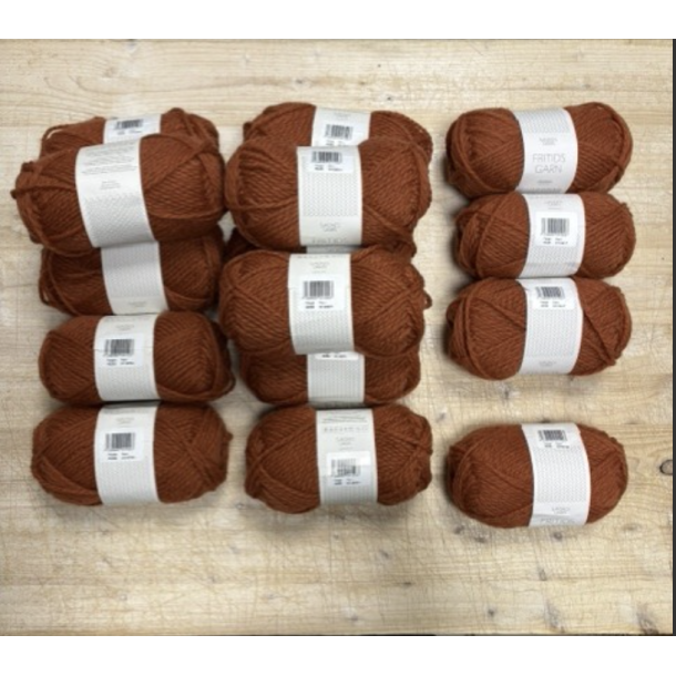 Sandnes - Fritidsgarn Farve 4035 M�rk Terracotta BLD LOT MED 15 NGL. - SPAR 40%