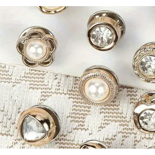 Plast Nle - Rhinesten look 1 stk Justerbar