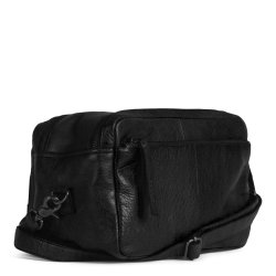 Muud - Stavanger - Hndlavet Lder Strikke Crossbody Farve Sort