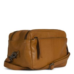 Muud - Stavanger - Hndlavet Lder Strikke Crossbody Farve Whisky