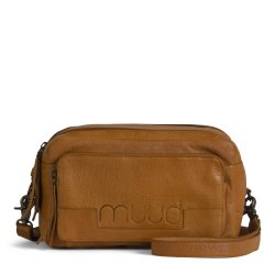 Muud - Stavanger - Hndlavet Lder Strikke Crossbody Farve Whisky
