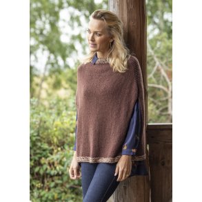 Amber Ponchovest i dobbelt Tibet - Cewec - Enkeltopskrift 3843