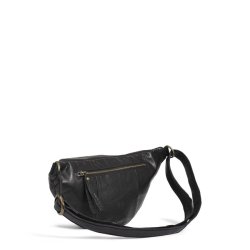 Muud - Vegas - H�ndlavet l�der onesized Bumbag. Farve Sort