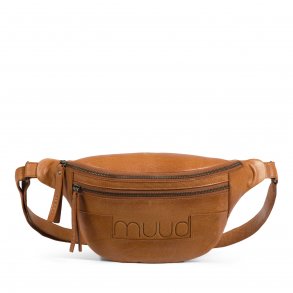 Muud - Vegas - Hndlavet lder onesized Bumbag. Farve Whisky