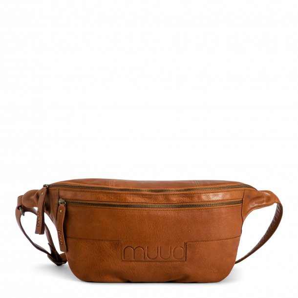 Muud - Vegas XL - Lder Oversized Bumbag. Farve Whiskey