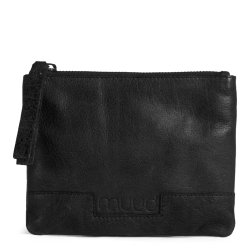 Muud - Wind - Hndlavet lder clutch. Fv. Sort
