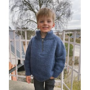 PetiteKnit - Zipper Sweater Junior - Enkeltopskrift