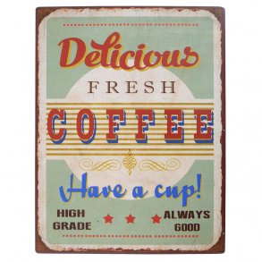 Metalskilt: B89 Delicious Fresh