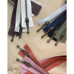 YKK Lynls 6mm Antik Messing 20 / 35 / 45 cm Mandel