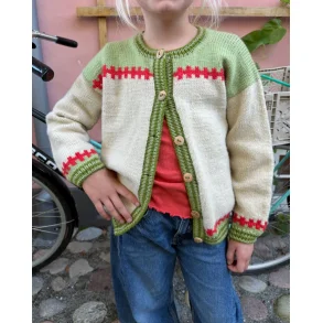 Petiteknit - Cross Cardigan Junior  - Enkeltopskrift