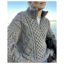 Petiteknit - Dagmar Zipper Sweater - Enkeltopskrift