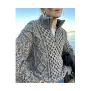 Petiteknit - Dagmar Zipper Sweater - Enkeltopskrift