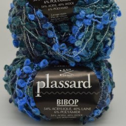 Plassard Bibop Effektgarn - Fv. 111 Bl/Gr/Grn Multi  