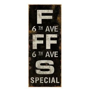 Metalskilt. F. 6th Ave... (no. 120)