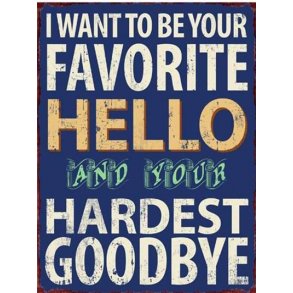 Metalskilt - I want to bee... (Nr 180)