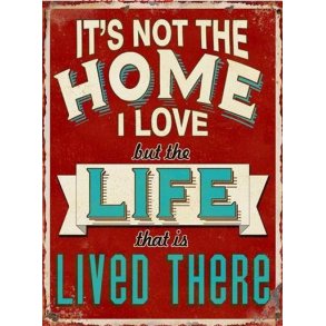 Metalskilt - Home..  (Nr 225)
