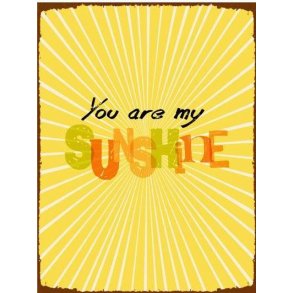 Metalskilt - You are my sunshine (Nr 195)