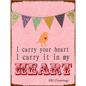 Metalskilt - Hearts  (Nr 263)