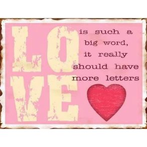 Metalskilt - Love (Nr 235)