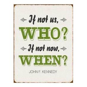 Metalskilt - Who? When?  (Nr 227)