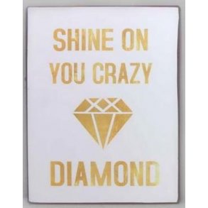 Metalskilt - Shine on you crazy, diamond (Nr 142)