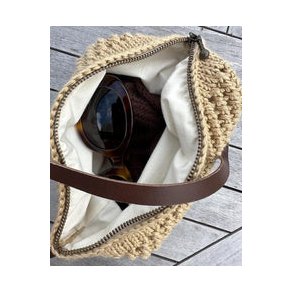 Petiteknit - For til Taske med rund bund - � 48 cm. Natur