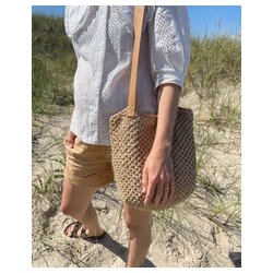 Petiteknit - Lderstrop til French Market Bag - Natur