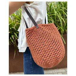 Petiteknit - For til Taske med rund bund - � 68 cm. Brun