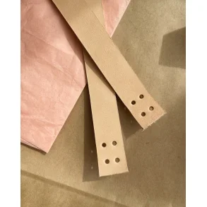 Petiteknit - Lderstrop til French Market Bag - Natur