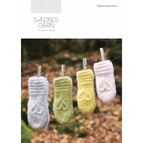 Hjerte Votten Barn - Sandnes Garn - Enkeltopskrift.