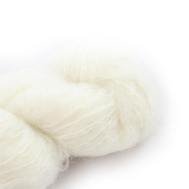 Fluffy Mohair Solids Hndfarvet 10 Natural