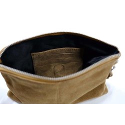 Alpha - Clutch i ruskind - Camel 