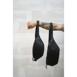 Miko - Bumbag i antik sort l�der - Small