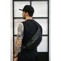 Miko - Bumbag i antik sort l�der - Large