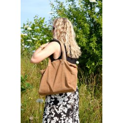 Renee - Shopper i ruskind - Camel 