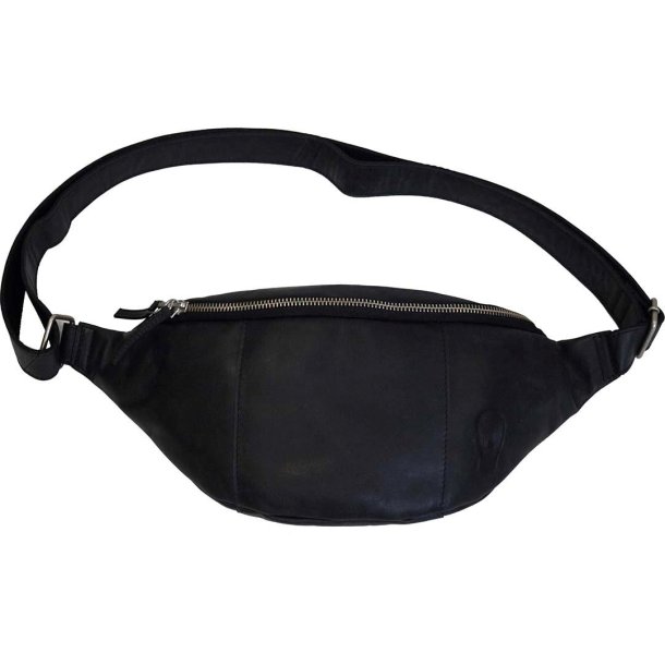 Miko - Bumbag i antik sort lder - Small