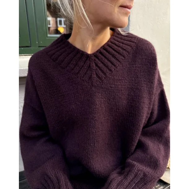 Petiteknit - Hannah Sweater v-Neck - Enkeltopskrift
