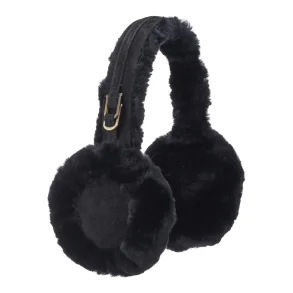 Simone Earmuff | 100 % Lammeskind - Black