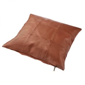 Lderpude i lder/canvas Fv. Cognac - SPAR 50%