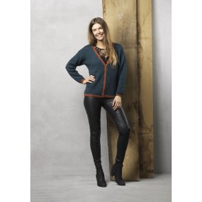 Cardigan med kontrast i Katmandu - Cewec - Enkeltopskrift nr 4406