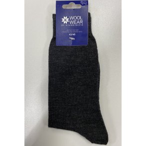 Dressed 70% ekstra fine merinould tynde uldsokker Koksgr-  Nr.26C