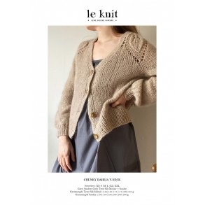 Le Knit - Chunky Dahlia V-neck cardigan - Enkeltopskrift