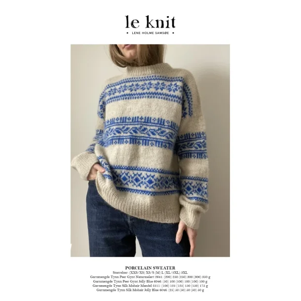 Porcelain Sweater - Le Knit Enkeltopskrift LHS-25