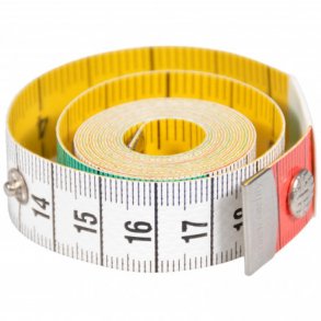 Mlebnd 150 cm m/trykknap